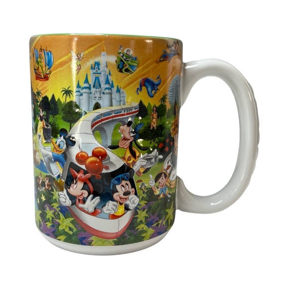 Walt‎ Disney World Four Parks One World Coffee Mug Tea Cup Grandpa Green - Picture 1 of 7
